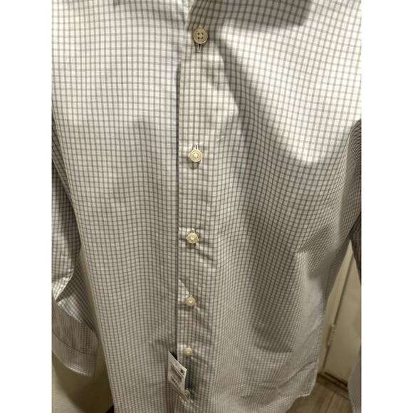 Club Room Mens Regular Fit Shirt Check Size Small (14-14.5) Color: Harbor Mist - Picture 2 of 6